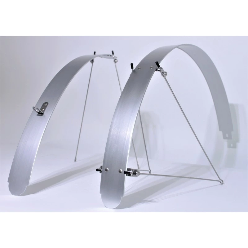 Custom Vélo Garde-Boue 26/28 Pouces Alu Silver 55mm Edge Design 2 Custom Vélo Garde-Boue 26/28 Pouces Alu Silver 55mm Edge Design – Image 2
