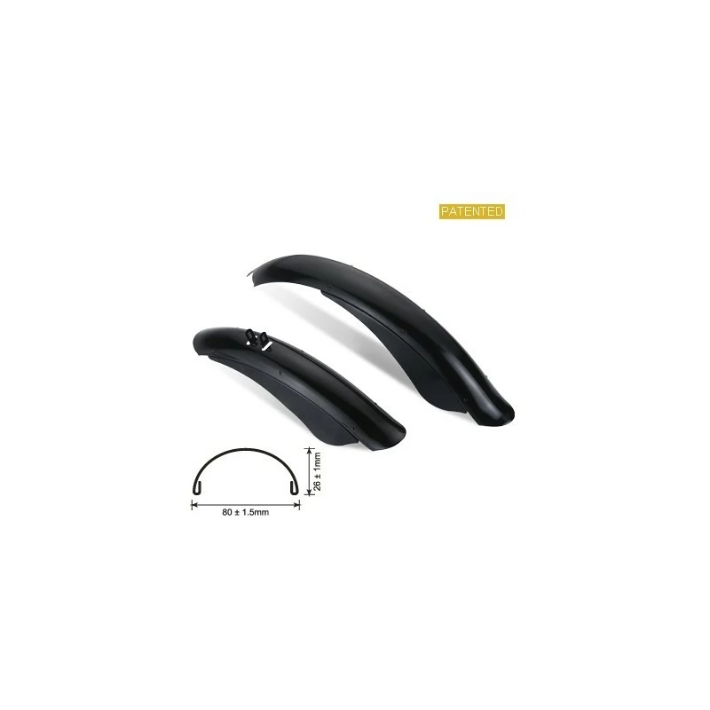 Custom Vélo Garde-Boue 26" Custom Court Noir 1 Custom Vélo Garde-Boue 26" Custom Court Noir