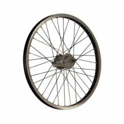 Custom Vélo Roue Arrière Aluminium 20" 36 Rayons Rétropédalage 3 Vitesses Noir / Argent
