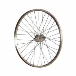 Custom Vélo Roue Arrière Aluminium 24" 36 Rayons Rétropédalage 3 Vitesses Argent